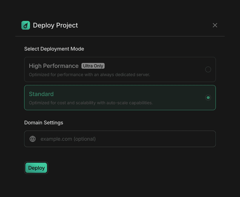 Deployments feature